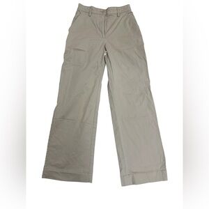Abercrombie & Fitch Loose Khaki Pants Womens 24 Light Beige Wide-Leg Relaxed Fit